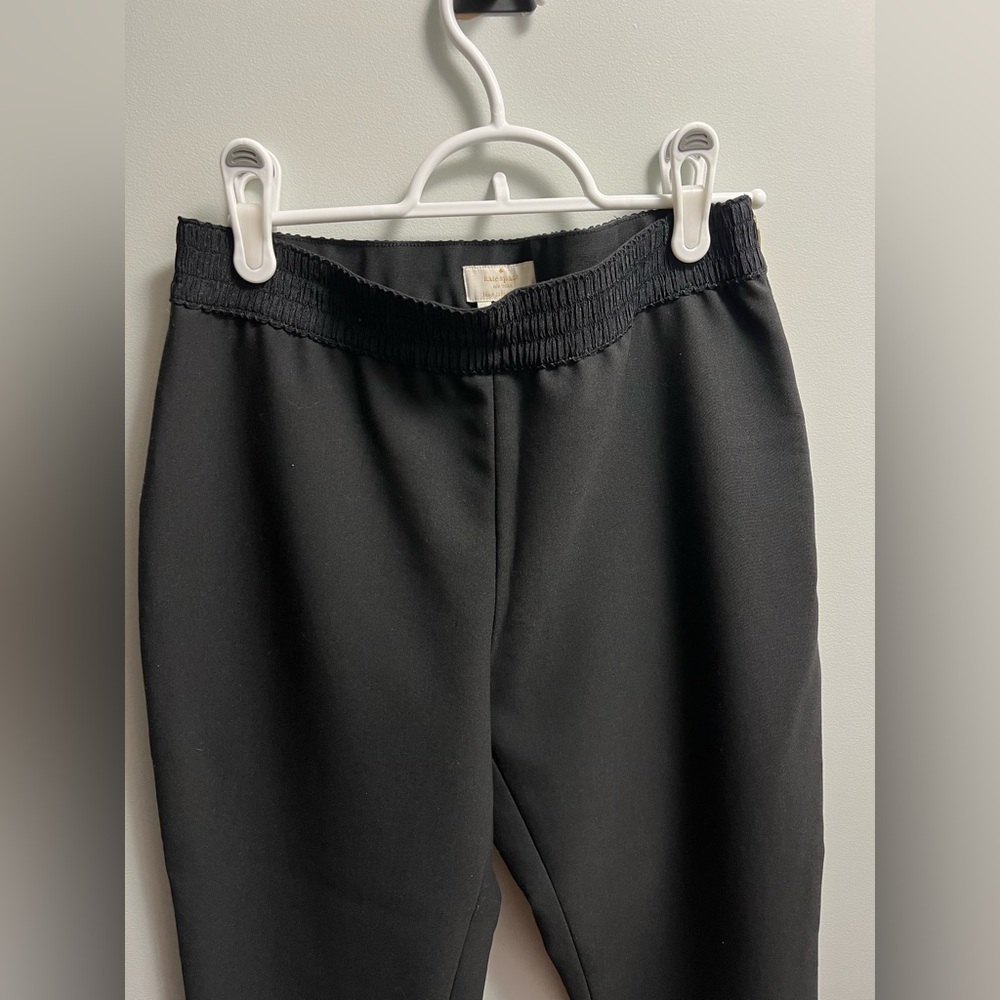 Kate Spade Black Elastic Waist Pants with side zipper